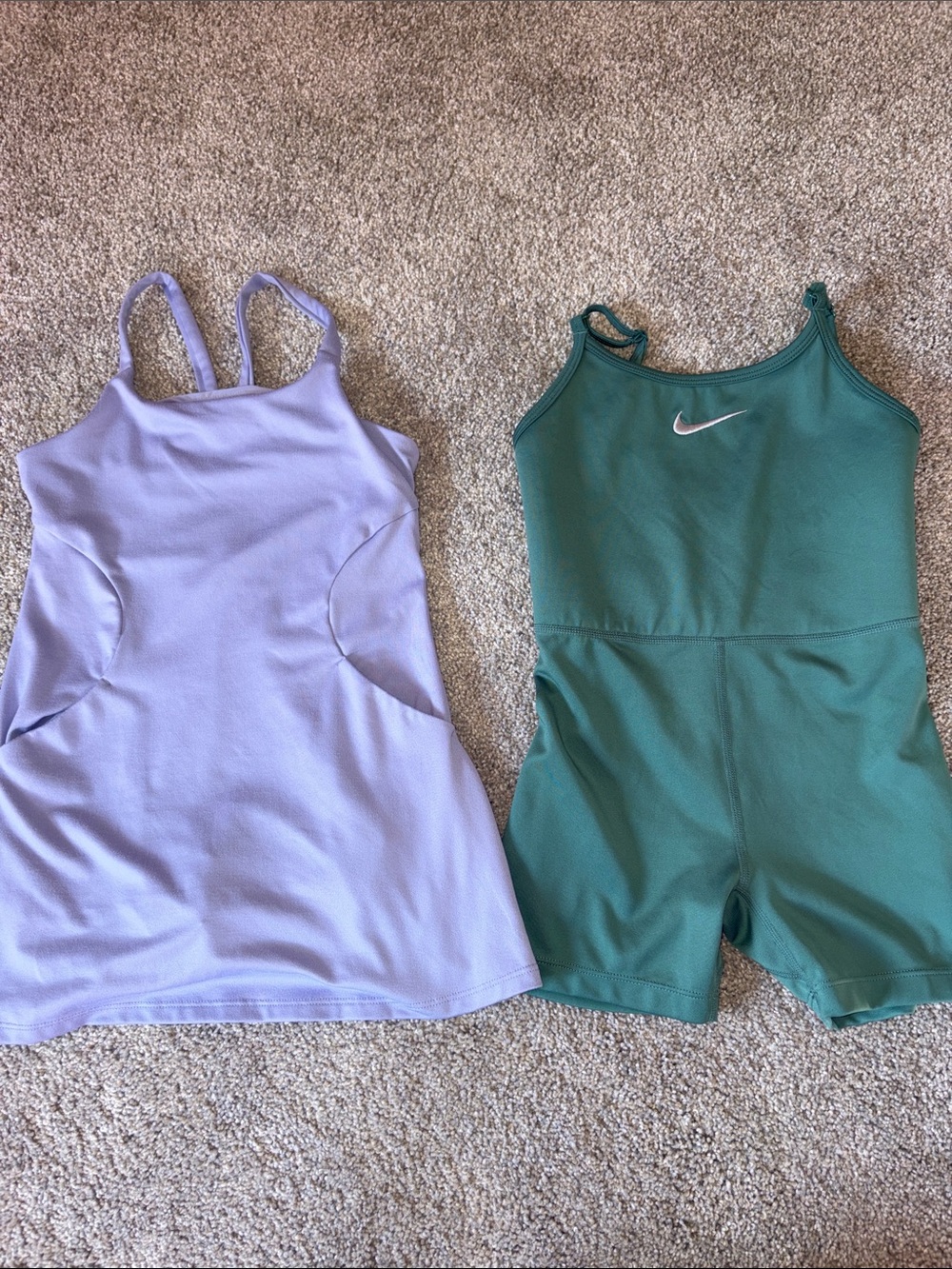 Nike Girls' Teal and Lavender Active Rompers Set